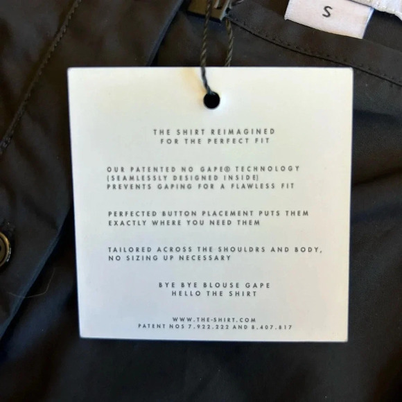 The Shirt Rochelle Behrens Balloon Sleeve Button Tunic Black Mini Dress Size S - Picture 5 of 6